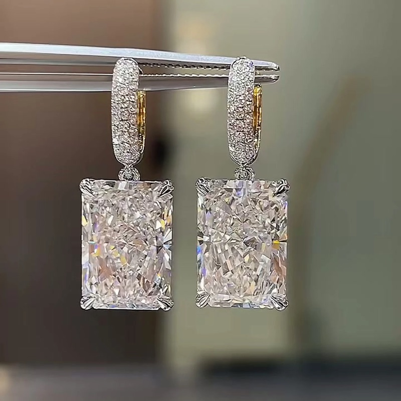 Cassia Radiant Drop Lab-Grown Diamond Drop Earrings — product photo 4 of 4