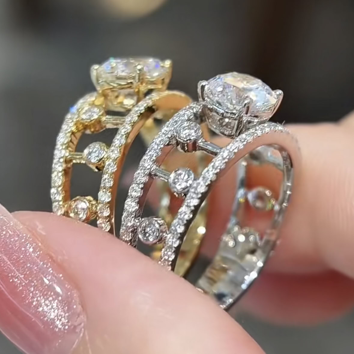 Isadora Lab-Grown Diamond Open Gallery Band Ring — product photo 3 of 6