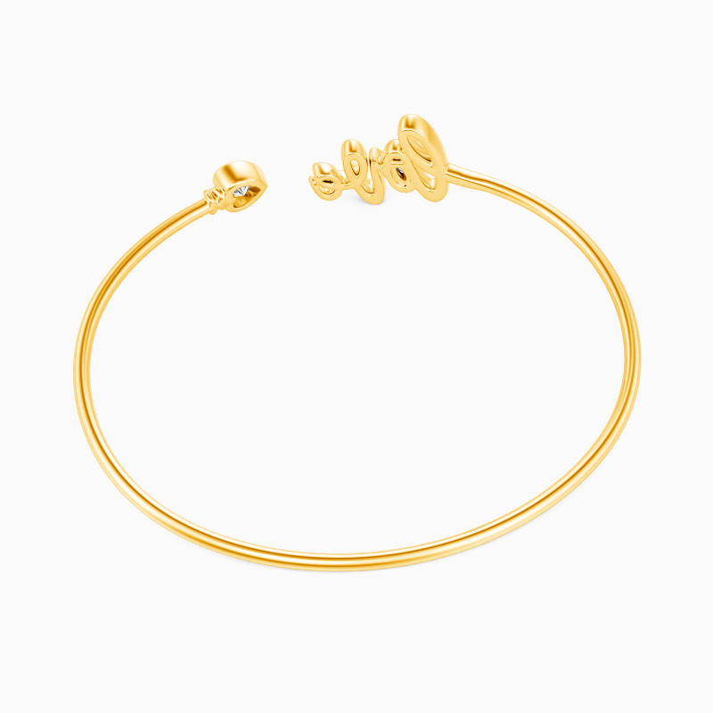 To Be Loved Open Heart Bangle Bracelet — product photo 6 of 6