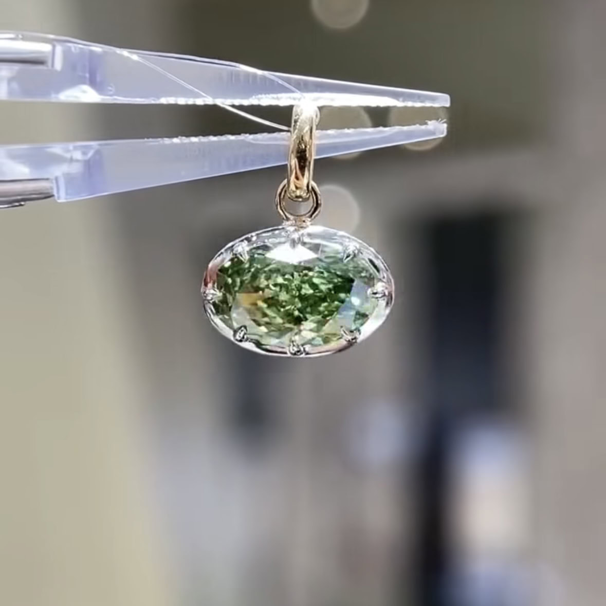 Hailey Oval Lab Diamond Pendant — product photo 3 of 5