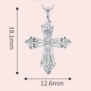 Invisible-Set Cross Lab-Grown Diamond Necklace — product photo 4 of 6