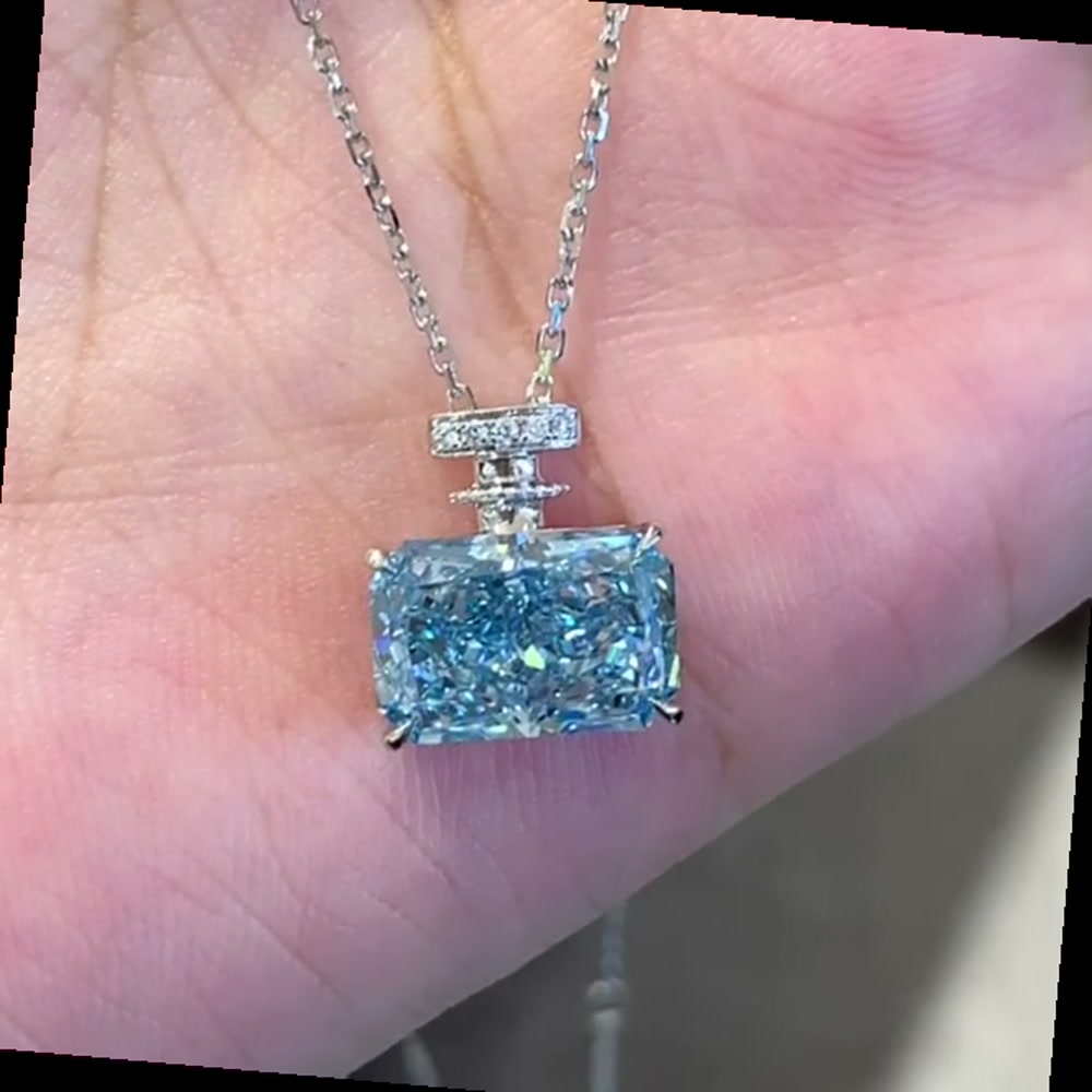 Delphine Lab Diamond Perfume Bottle Necklace — product photo 5 of 6