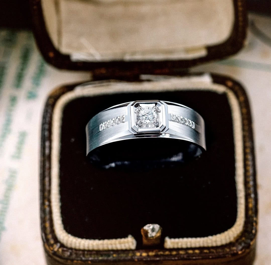 CNC07 Platinum Men’s Rings – CNC Crafted Heavyweight Luxury Diamond Ring for men (复制) — product photo 2 of 6