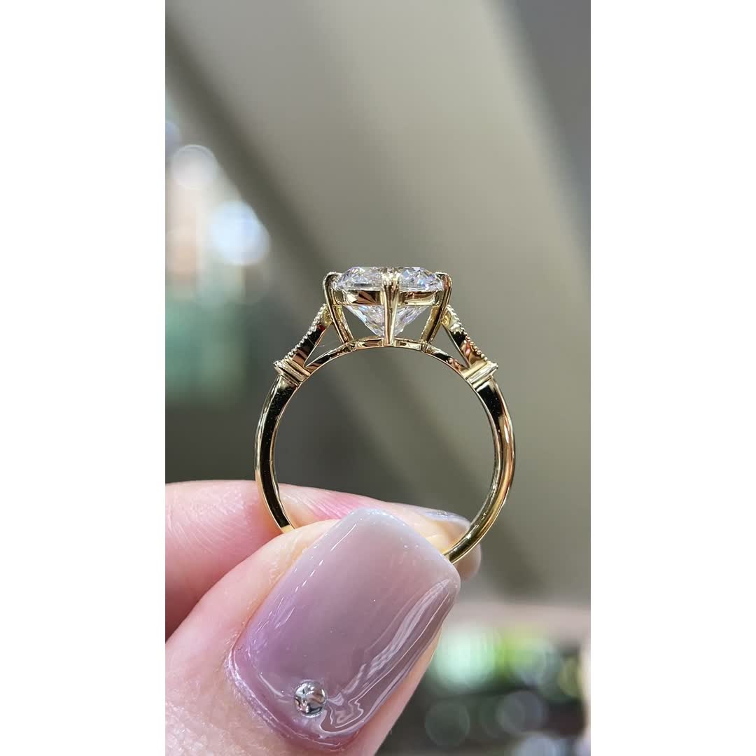 Nadia Yellow Cushion Diamond Ring — product photo 3 of 4