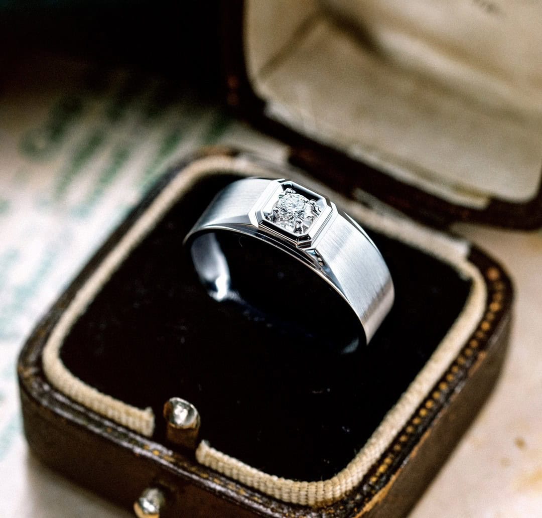 CNC06 Platinum Men’s Rings – CNC Crafted Heavyweight Luxury Diamond Ring — product photo 5 of 6