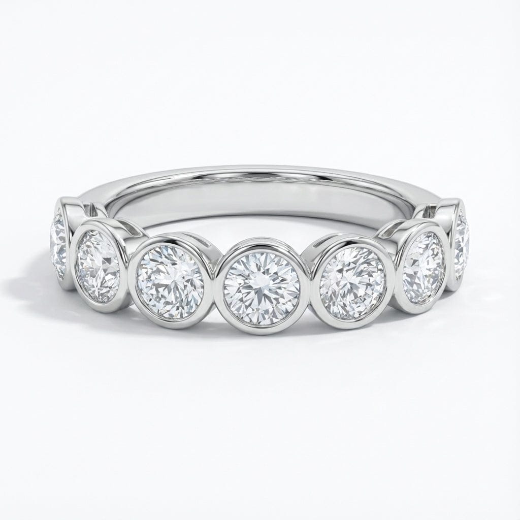 Seven-Stone Lab-Grown Diamond Bezel Band Ring — product photo 5 of 6