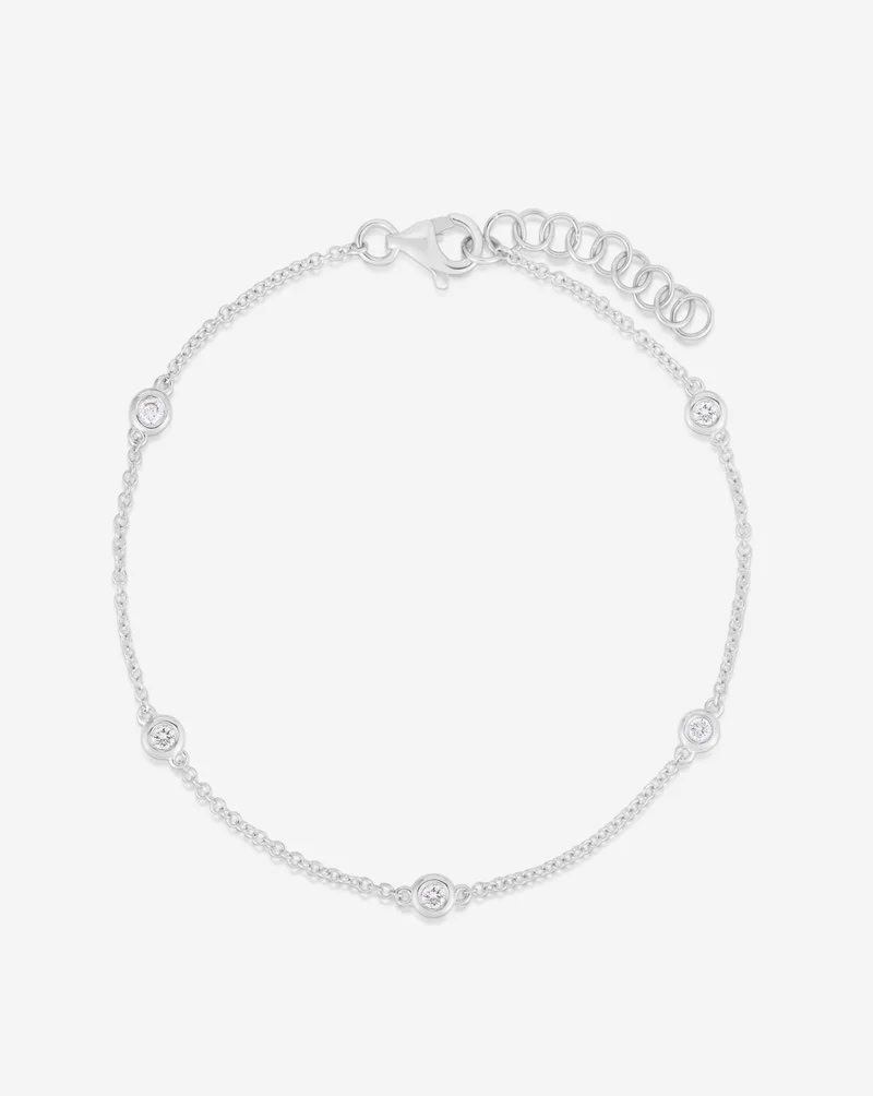 Petite Lab-Grown Diamond Bezel Station Bracelet — product photo 6 of 6