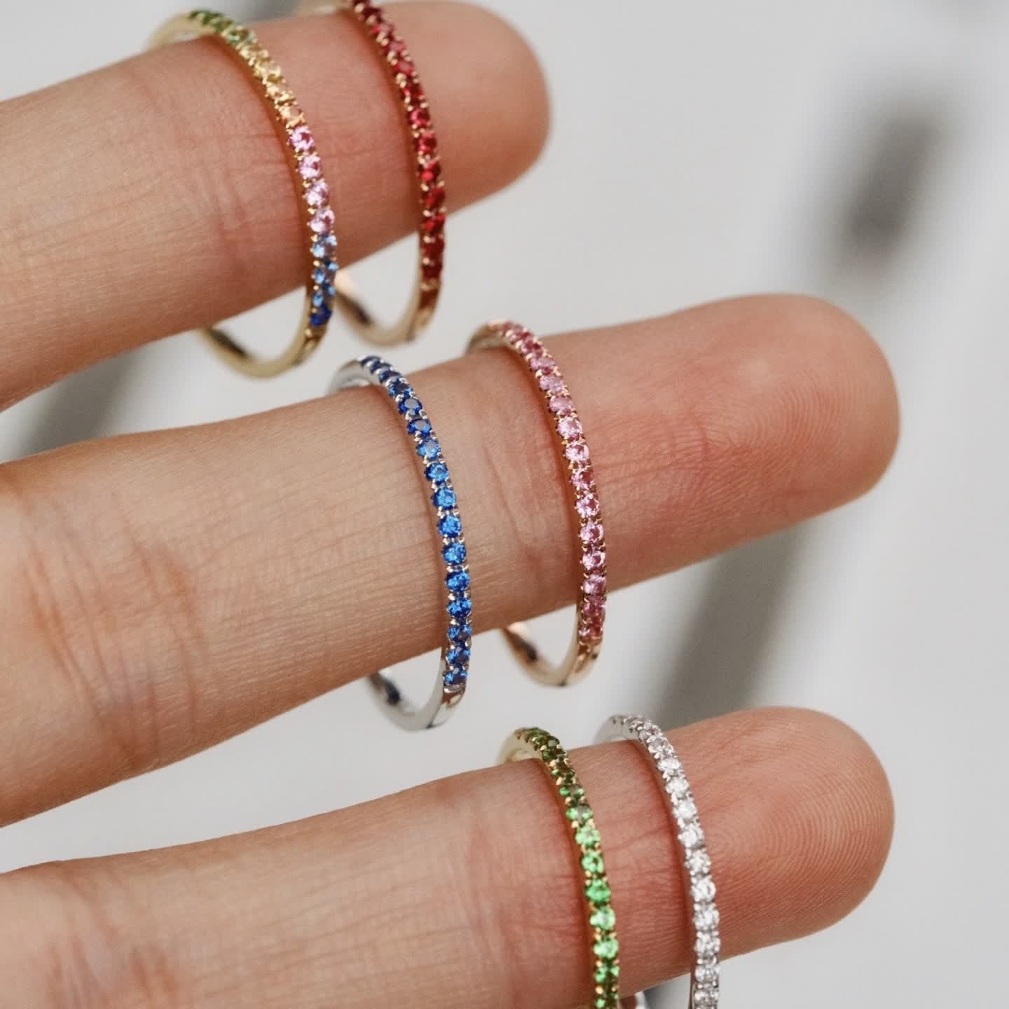 Ultra-Fine Gemstone Tennis Bracelet — product photo 4 of 4