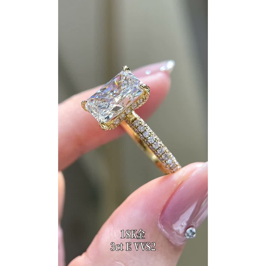 Luna Yellow Radiant Diamond Ring — product photo 2 of 4