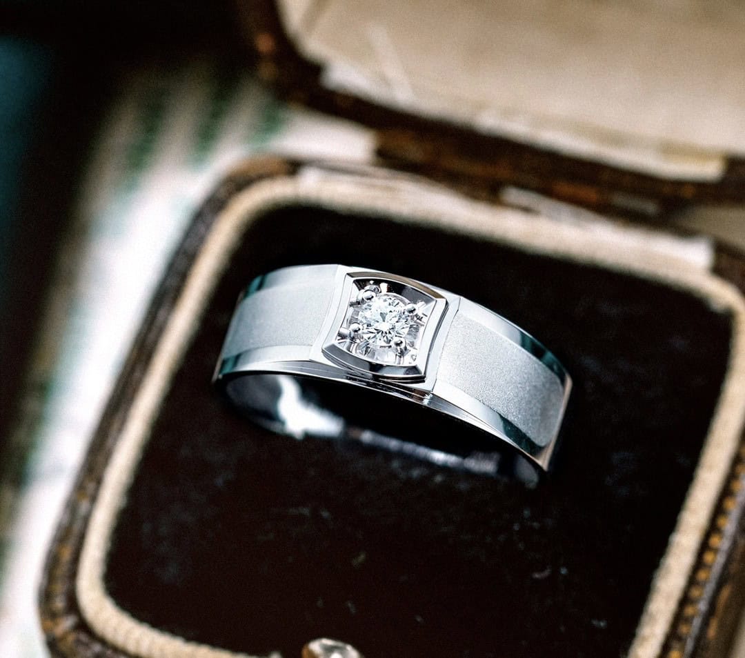 CNC08 Platinum Men’s Lab-Grown Diamond Ring — product photo 5 of 6