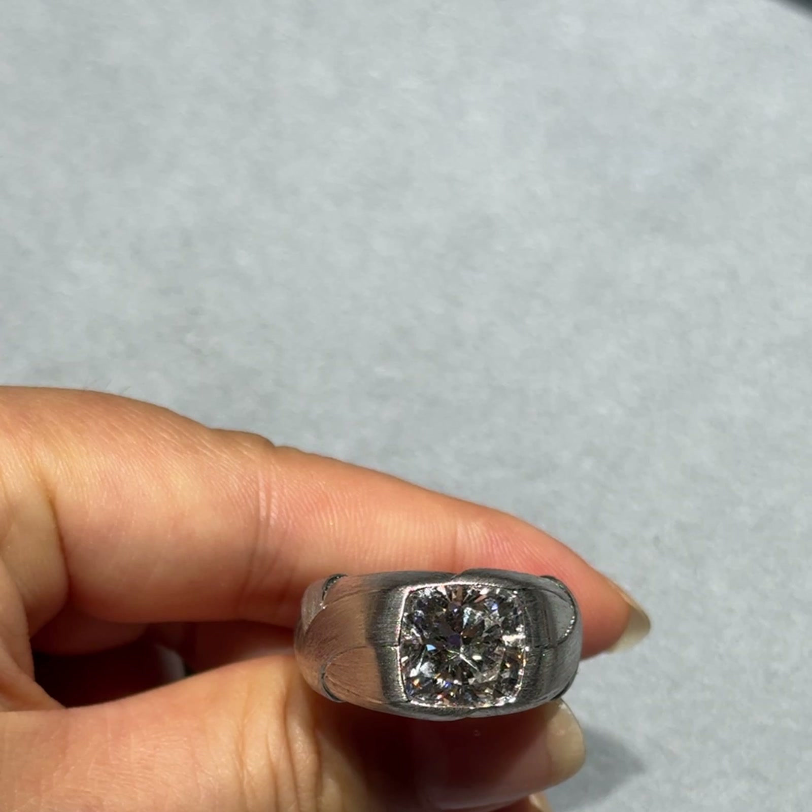 Orion Sculptural Men’s Lab-Grown Diamond Ring — product photo 2 of 4