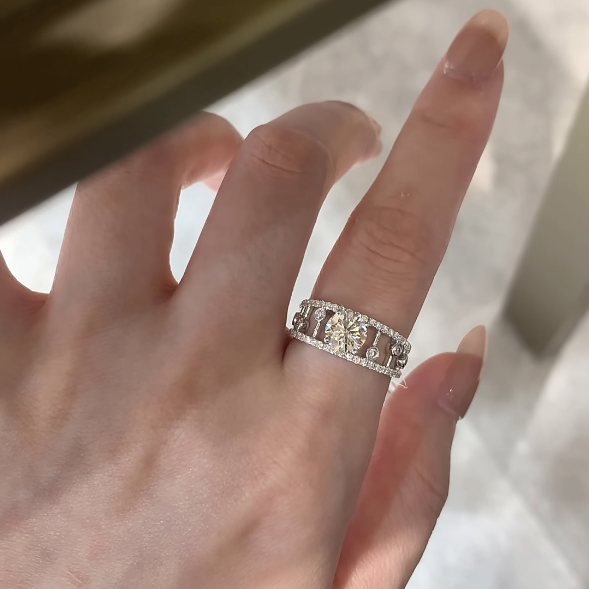Isadora Lab-Grown Diamond Open Gallery Band Ring — product photo 5 of 6