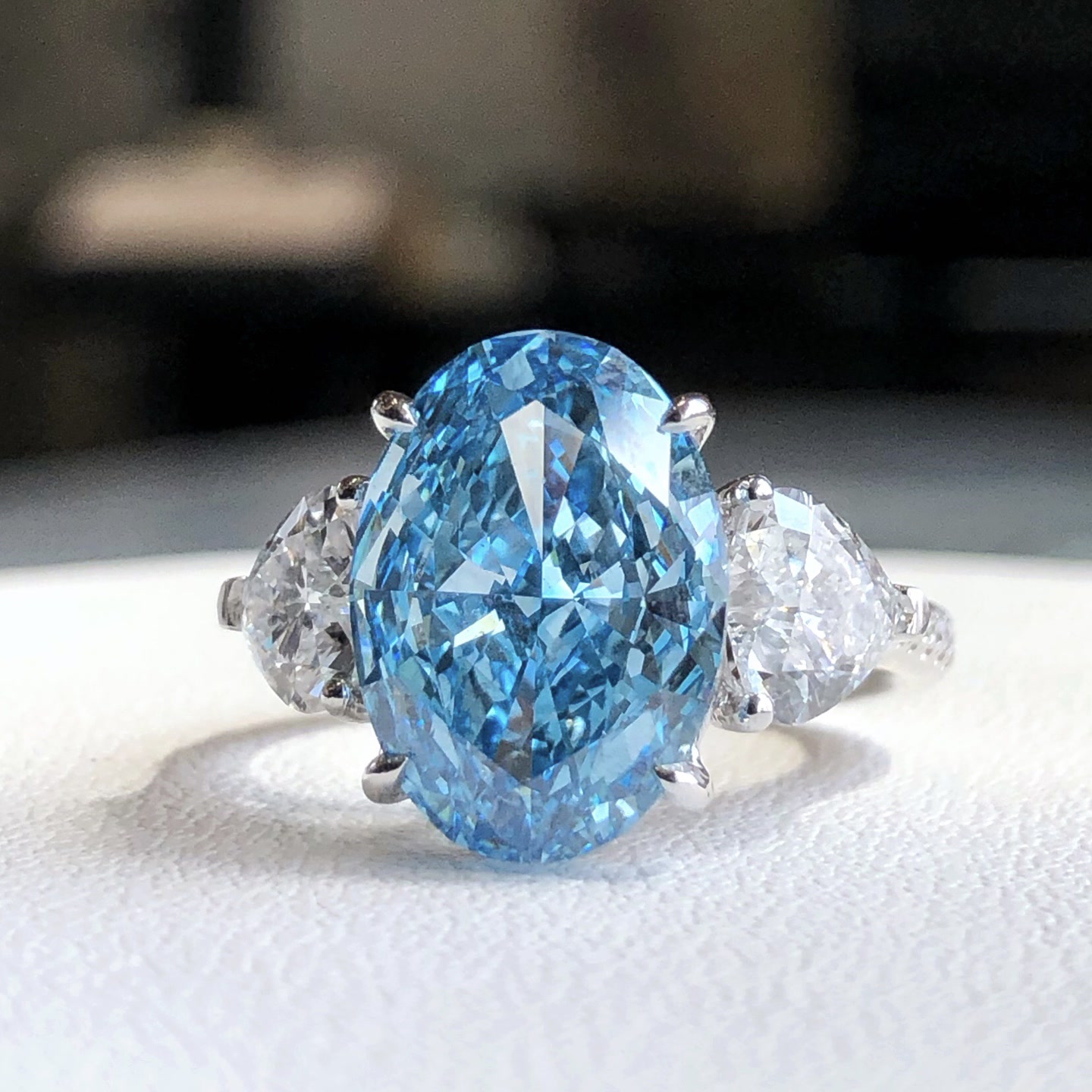 Sapphire Blue Diamond Ring — product photo 2 of 4