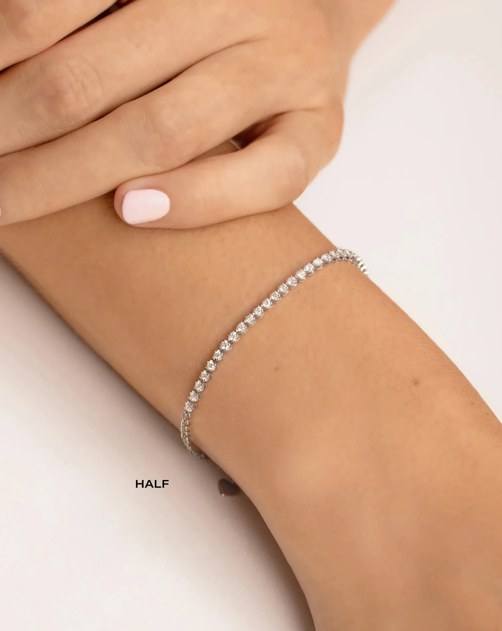 Mini Diamond Half Tennis Bracelet — product photo 4 of 6