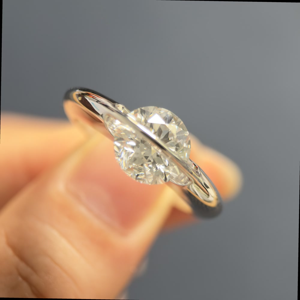 Planet Dancing Diamond Ring – Floating Lab Diamond Solitaire Ring — product photo 5 of 6