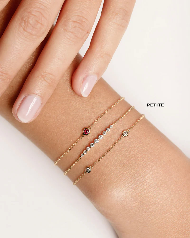 Large Lab-Grown Diamond Bezel Station Bracelet — product photo 5 of 6