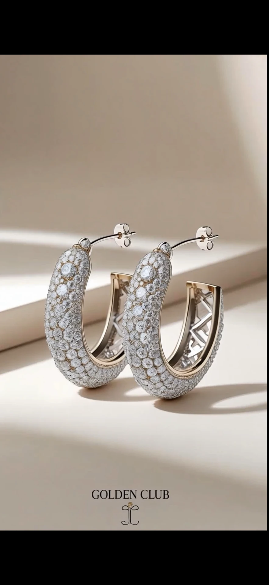 Pavé Diamond Dome Hoops