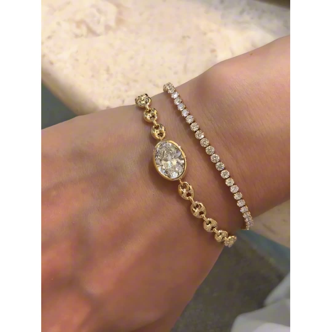 Ophelia Diamond Link Bracelet — product photo 3 of 4