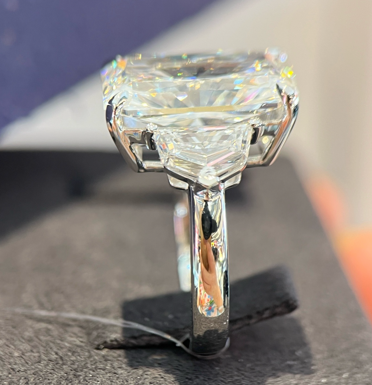 Valentina Radiant Lab Diamond Three Stone Engagement Ring — product photo 3 of 6