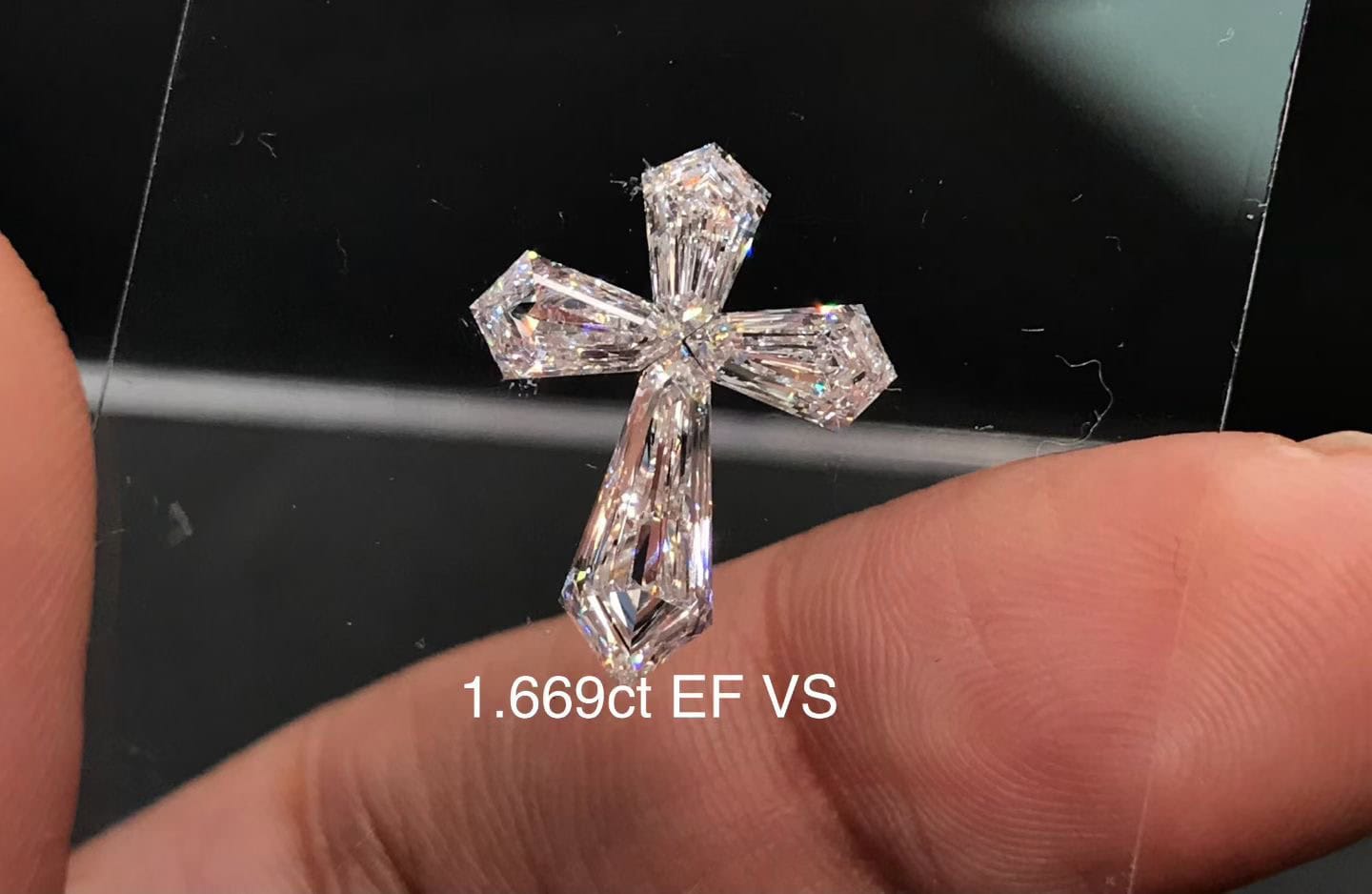 Custom Cross Lab-Grown Diamond | Bespoke Fancy Cut Diamond Design — product photo 6 of 6