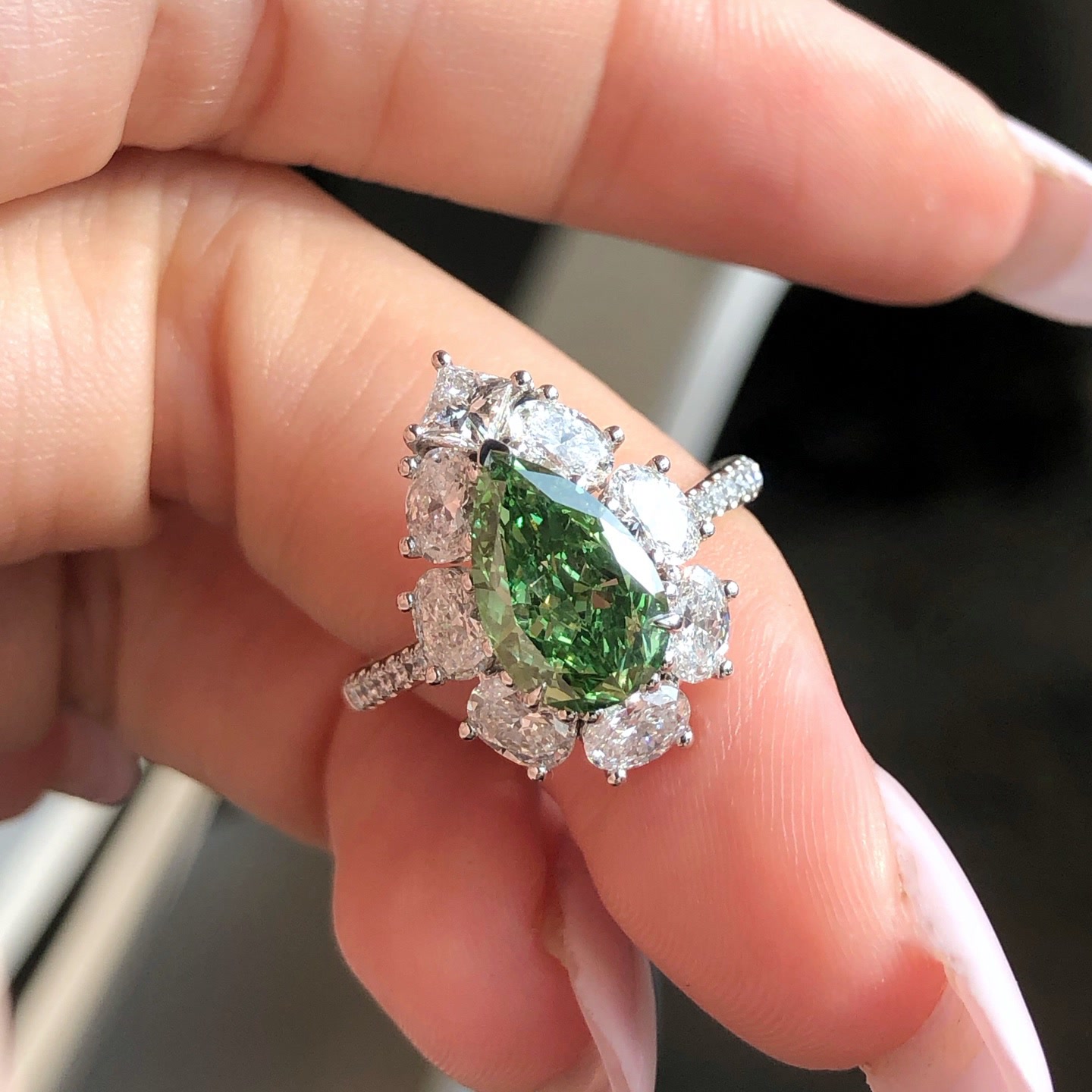 Verdant Green Diamond Ring — product photo 4 of 4