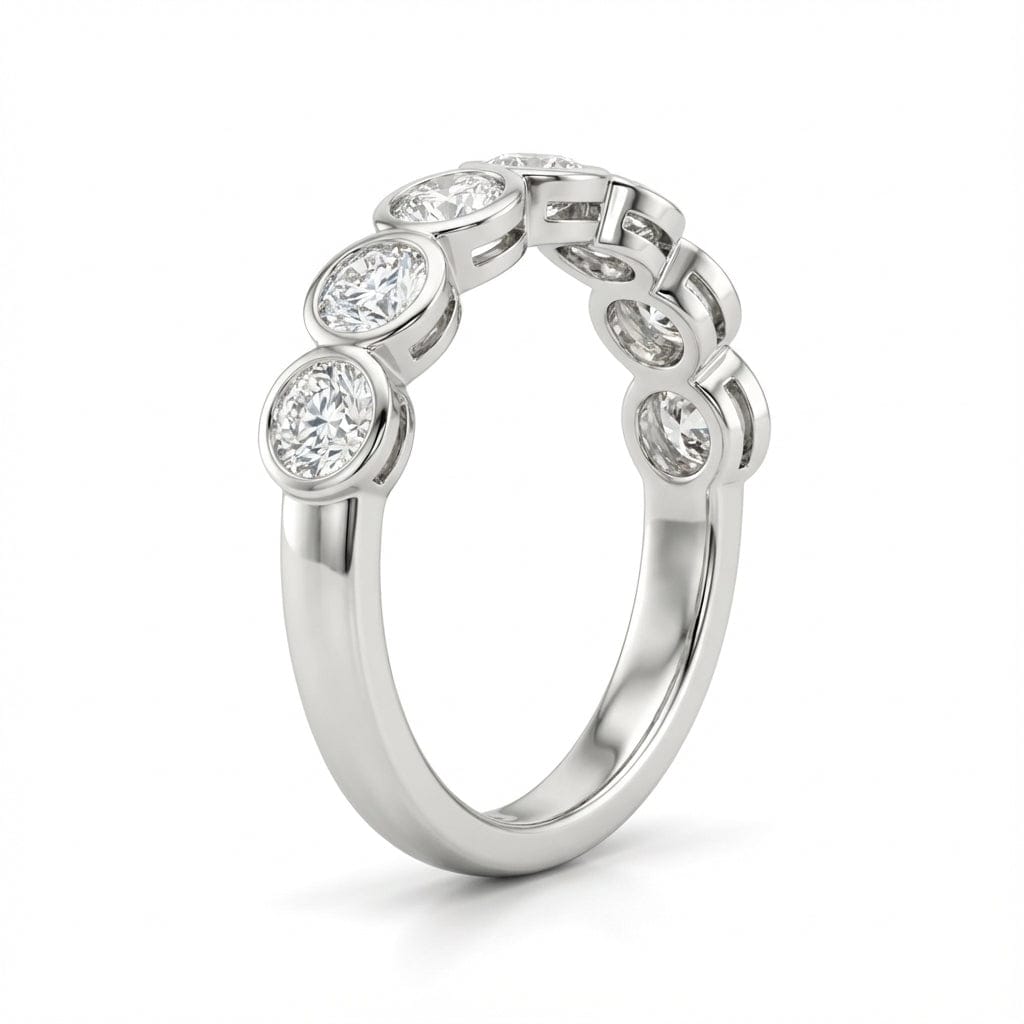 Seven-Stone Lab-Grown Diamond Bezel Band Ring — product photo 4 of 6
