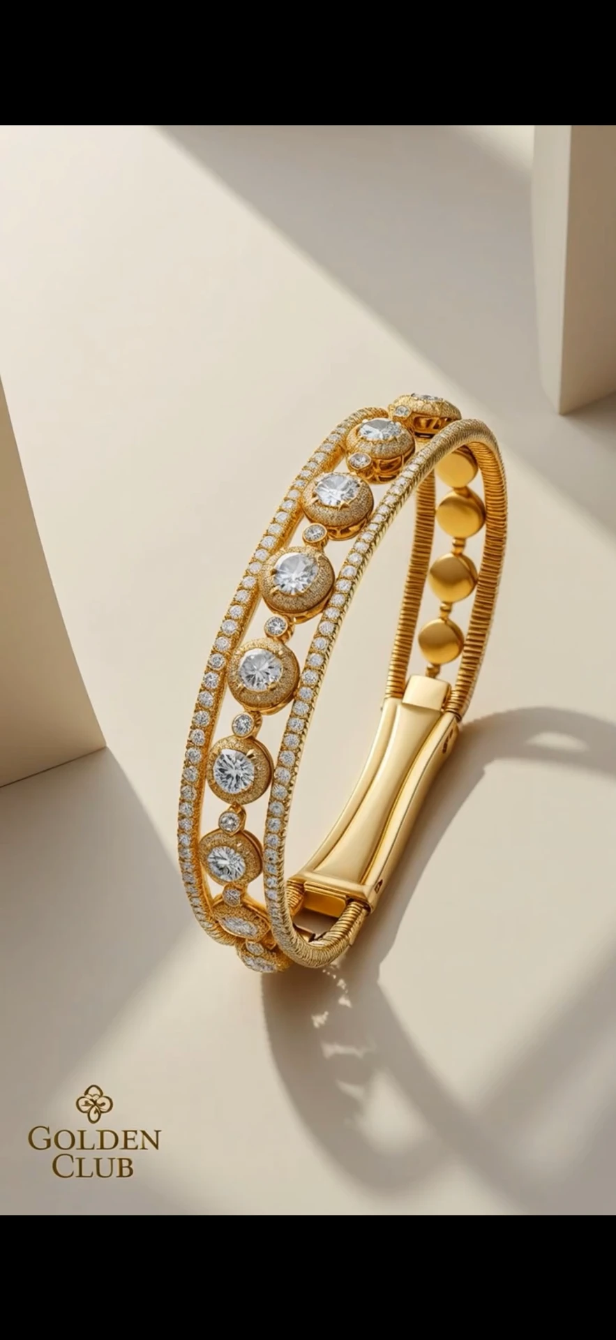Oval Diamond Bezel Bangle