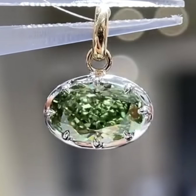 Hailey Oval Lab Diamond Pendant — product photo 5 of 5
