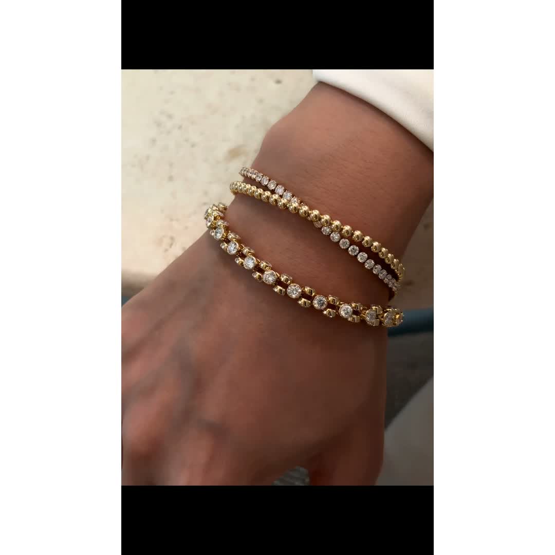 Elara Yellow-Gold Diamond Bracelet — product photo 3 of 4