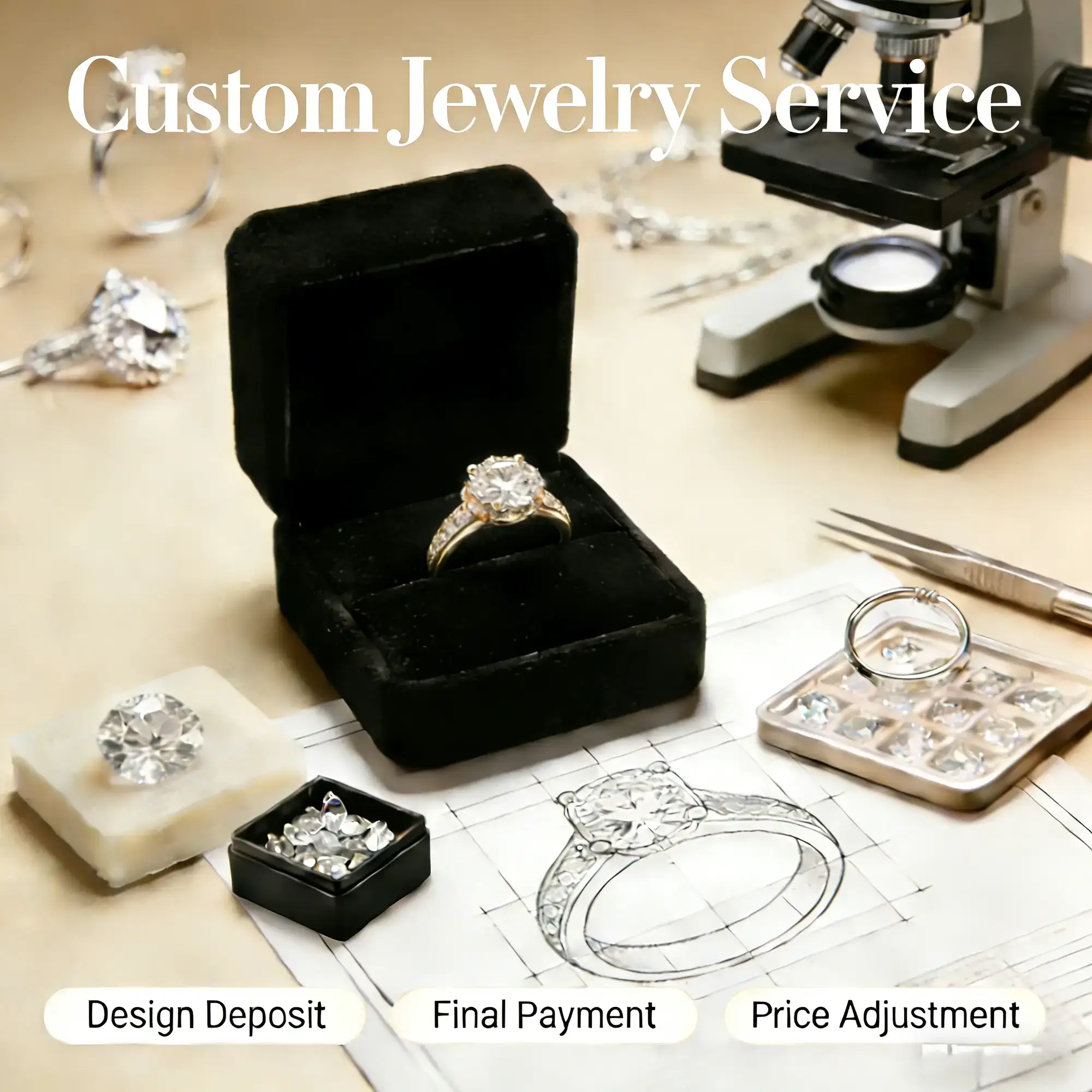 Custom Jewelry Service & Payment | Design Deposit & Final Balance — product photo 1 of 1