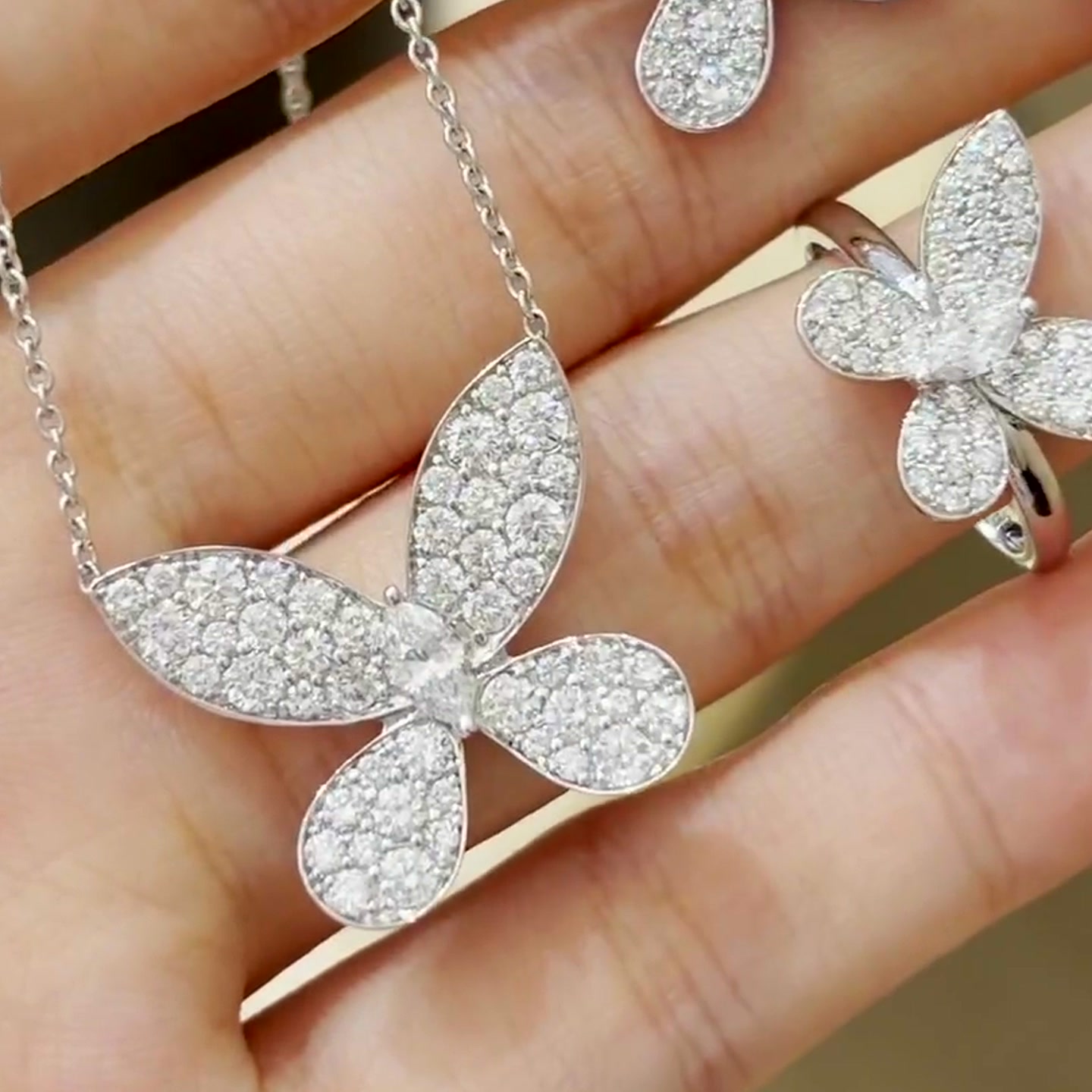 Fiona Butterfly Diamond Jewelry Set — product photo 1 of 5