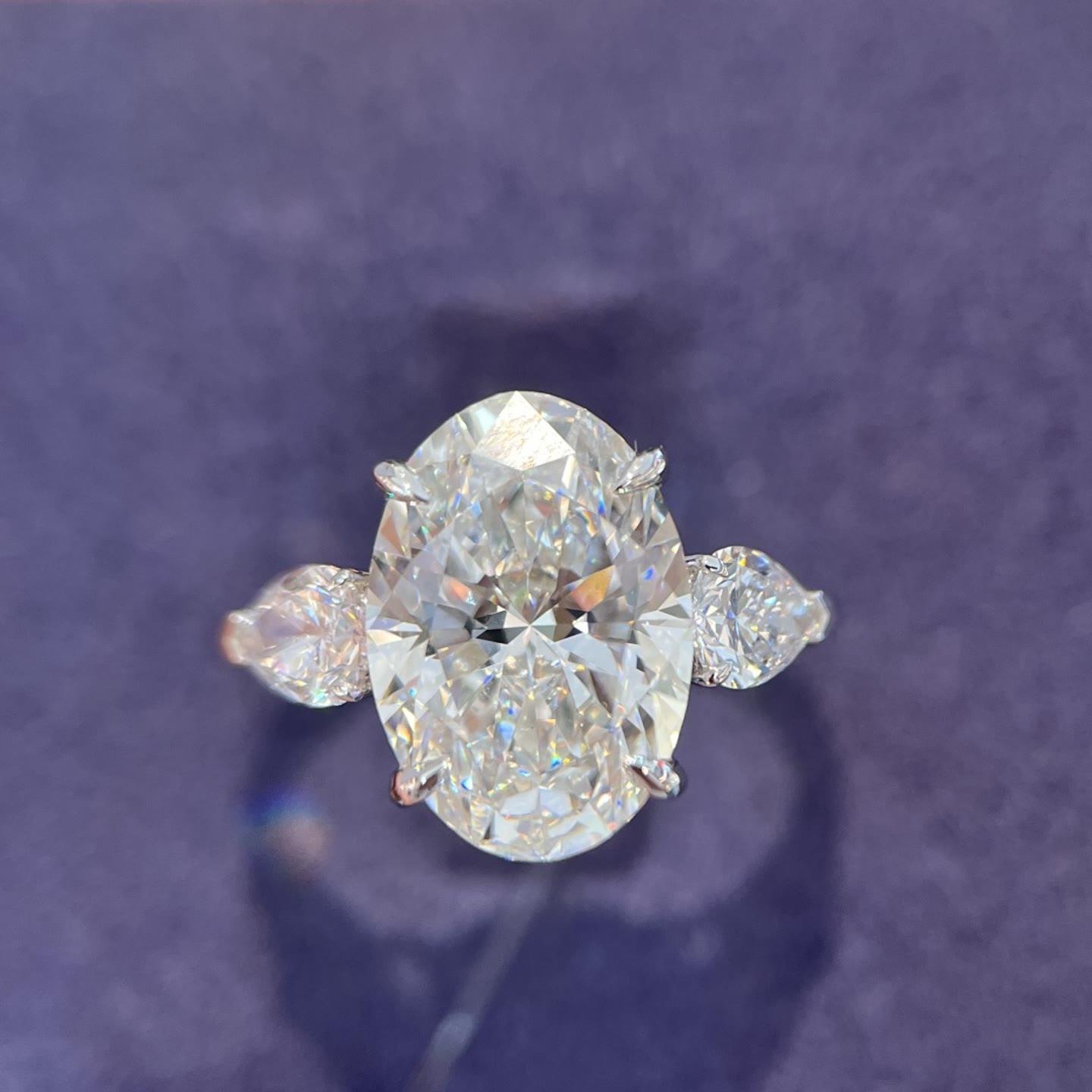 Isadora Oval Three-Stone Lab-Grown Diamond Ring — product photo 1 of 1