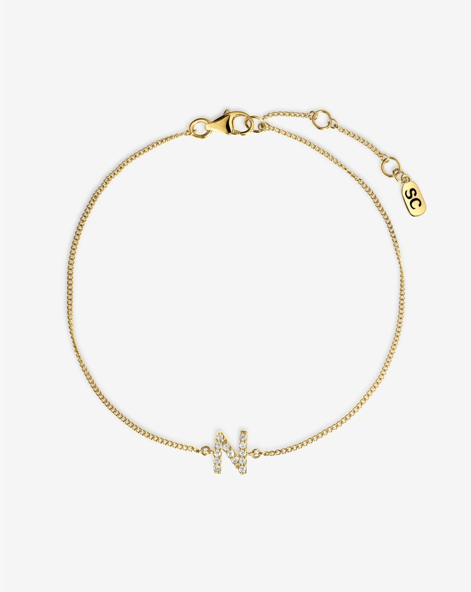 Initial Letter Lab-Grown Diamond Bracelet — product photo 1 of 5