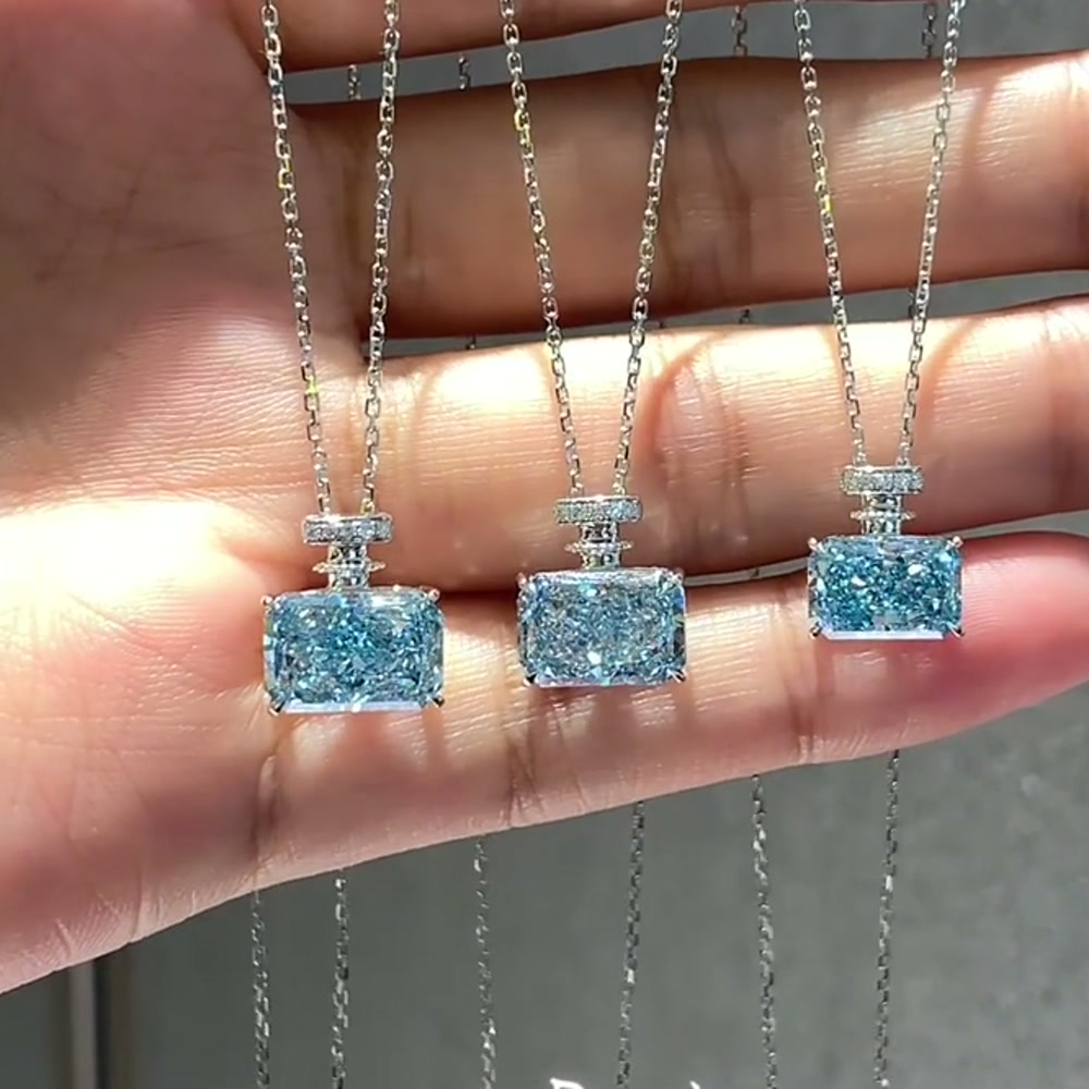 Delphine Lab Diamond Perfume Bottle Necklace — product photo 4 of 6