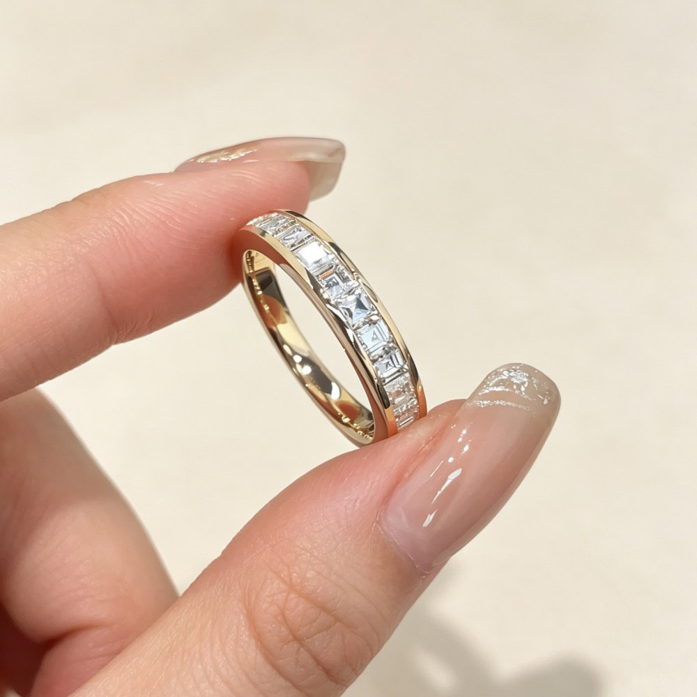 Baguette Lab Diamond Eternity Ring in 14K / 18K Solid Gold — product photo 4 of 6
