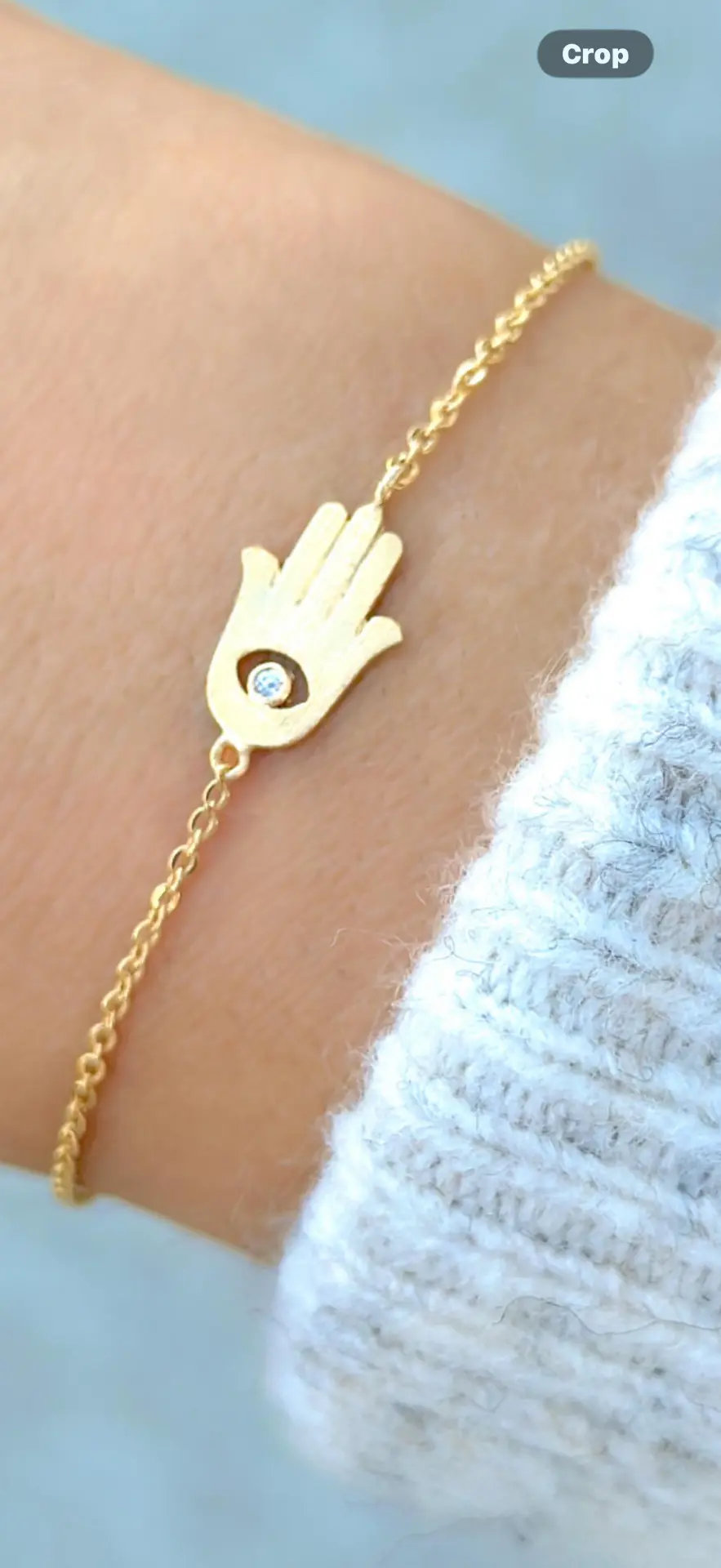 Gold Hamsa Evil-Eye Bracelet
