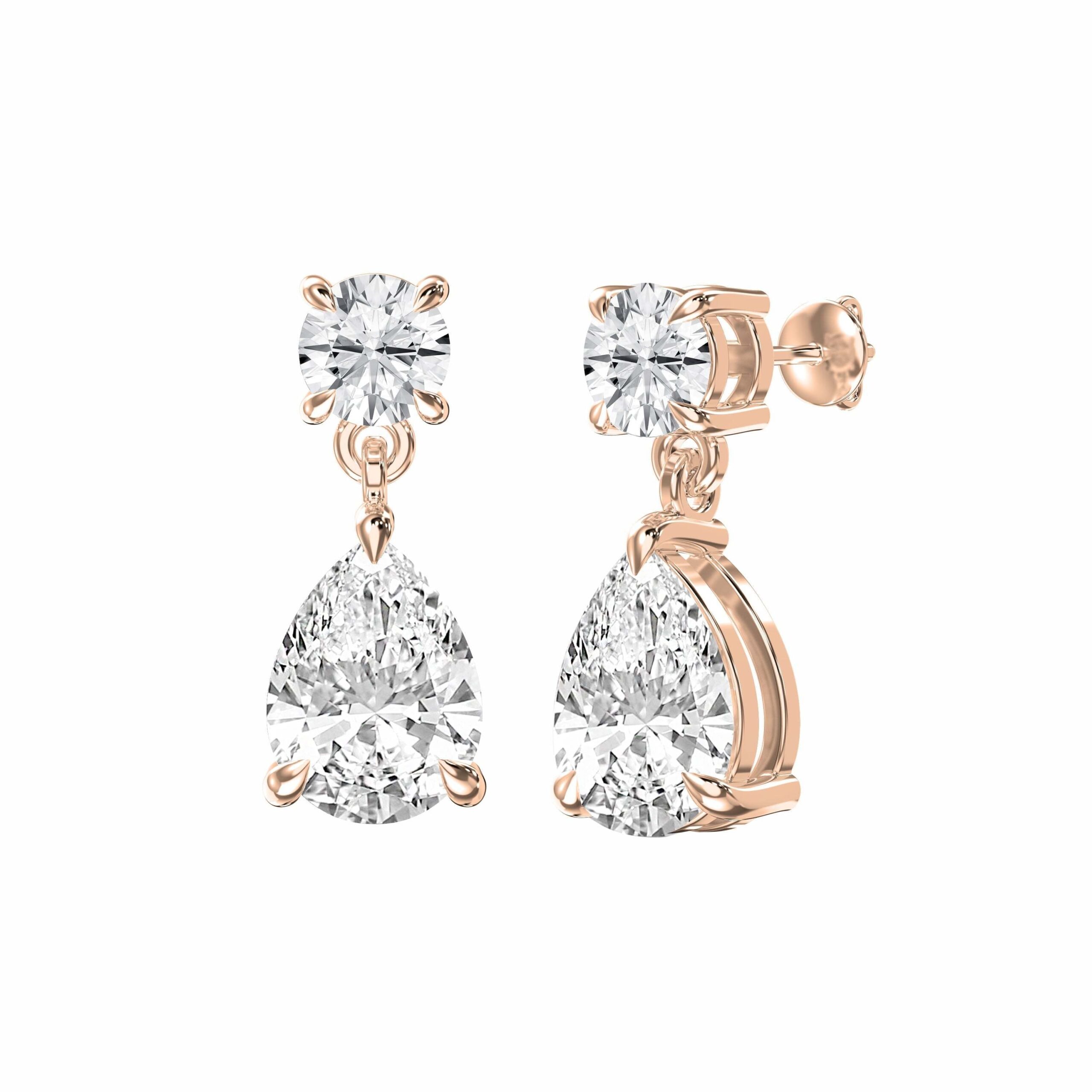 5ct Lab-Grown Diamond Drop Earrings in 14K Gold — product photo 5 of 6
