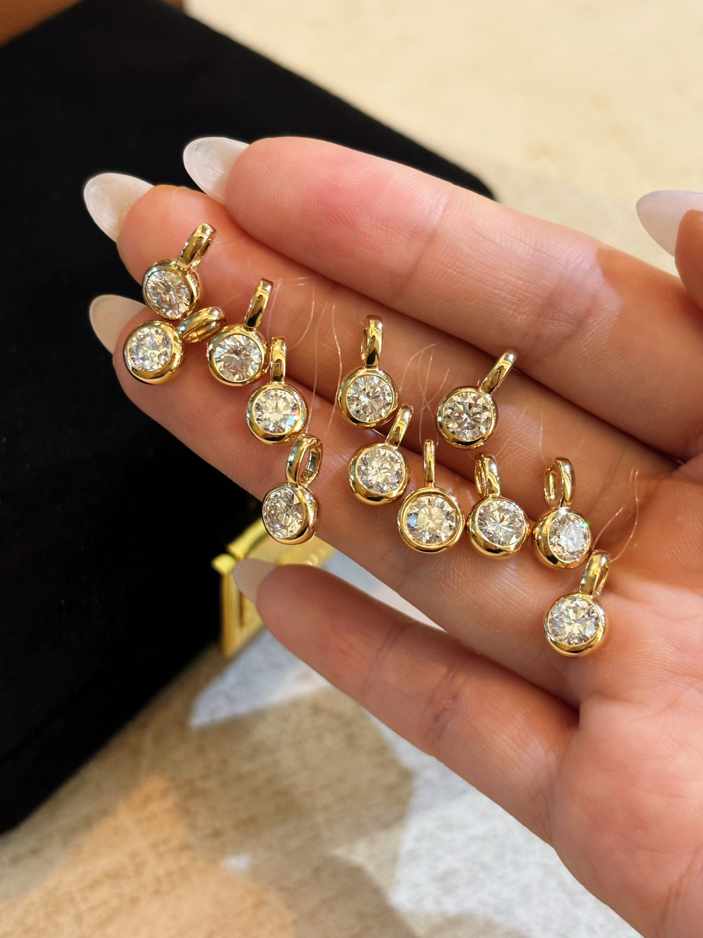 Lumière Round Bezel Lab Diamond Pendant — product photo 3 of 3