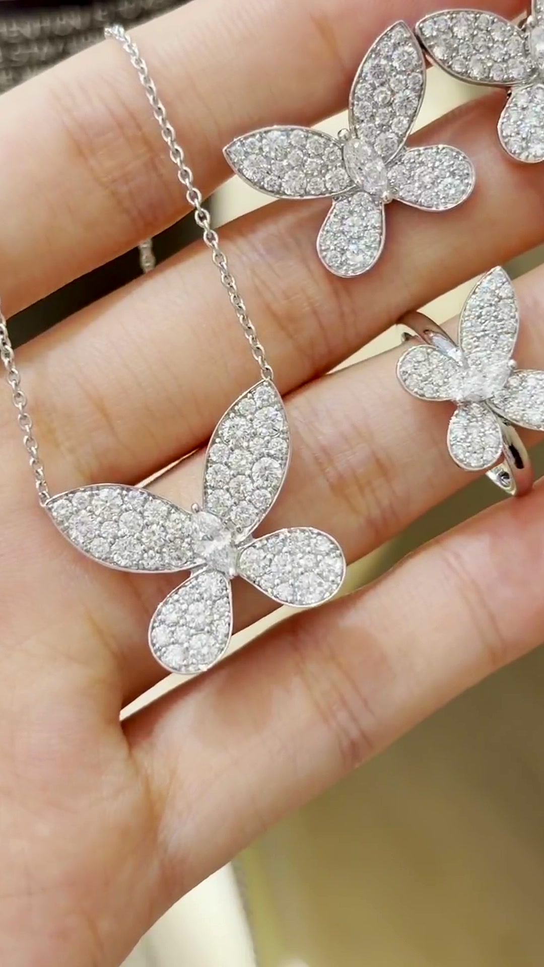 Fiona Butterfly Diamond Jewelry Set — product photo 4 of 5