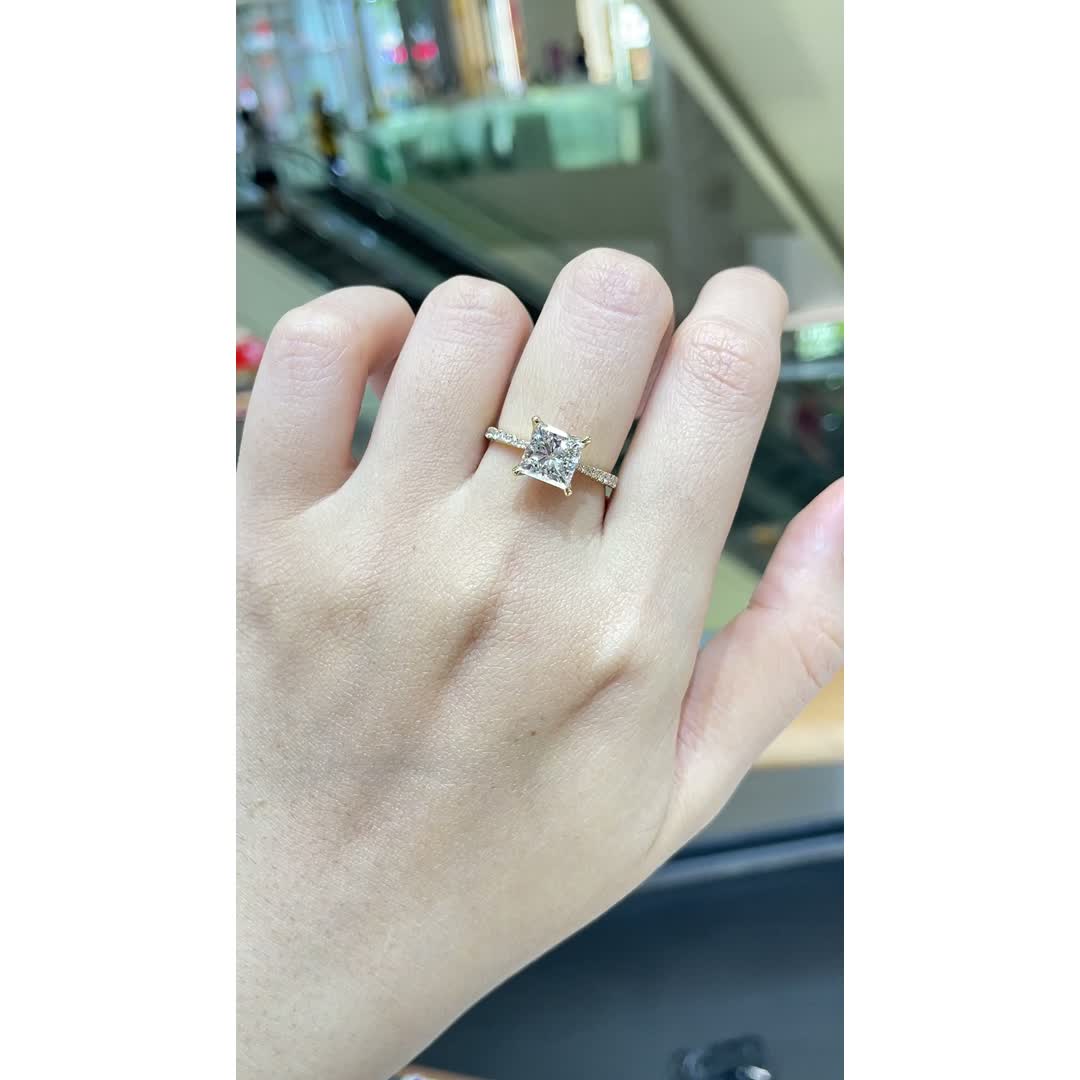 Mira Yellow Princess-Cut Diamond Ring — product photo 4 of 4