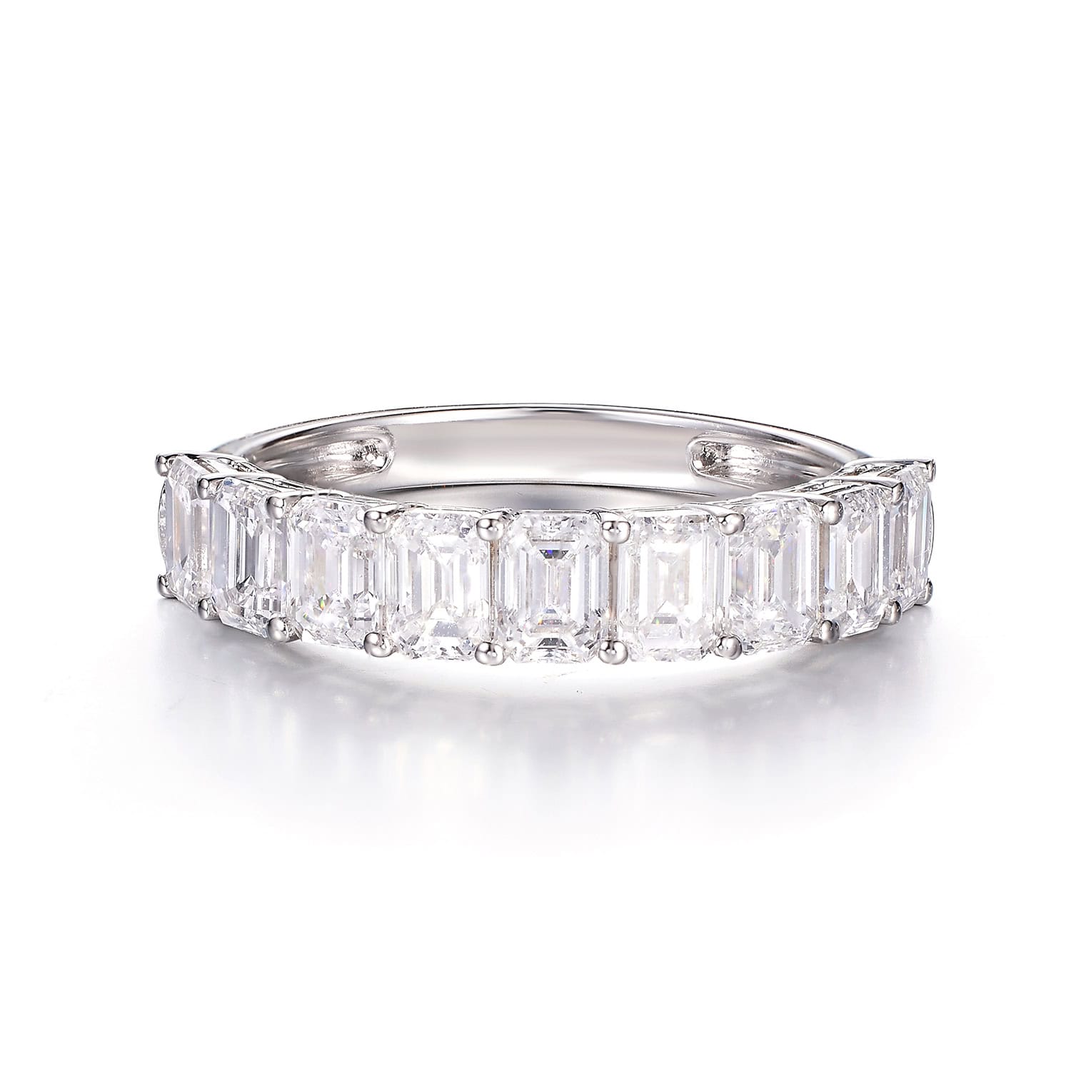 Large Rock Candy Emerald Cut Lab-Grown Diamond Eternity Band — product photo 5 of 6